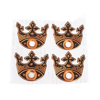 Étiquettes personnalisées en aluminium doré gaufré pour bouteilles d'alcool, logo imprimé, petites étiquettes adhésives 3D en métal doré pour bière et vin