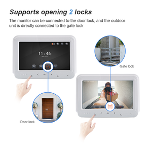7 Inch Ips Lcd Touch Sleutel Monitor 12-Knop Video Deurtelefoon Voor Multi-Appartementen Ondersteunt 2 Sloten Met Foto & Video Geheugen - Product Image 6