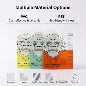 Nouvelles étiquettes rétractables en PET/PVC imperméables pour bouteilles de boissons, couleur personnalisée, design innovant - Product Image 3