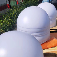 Couverture de lampe fluorescente de cuisine en plastique, en acrylique ; une grande couverture hémisphérique en plastique, avec un couvercle pour le conduit.