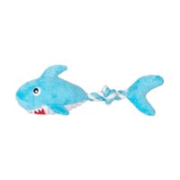 Jouet pour chien en peluche requin avec corde, jouet interactif à tirer et à mâcher avec queue en corde nouée
