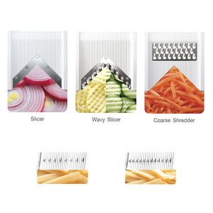 Suministro de fábrica Restaurante Herramientas Mini Food Chopper V-Type Super Mandoline Slicer - Product Image 6