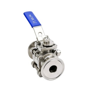 Válvula de Bola Sanitaria COVNA de 2 Vías con Conexión Tri-Clamp, Grado Alimenticio, Acero Inoxidable 316, con Manija de Bloqueo, UPVC/Latón/Acero Inoxidable - Product Image 1