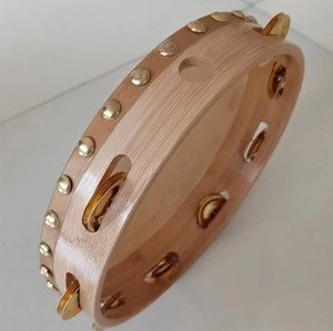 Wholesale Music Orff Percussion Instruments High-end Professional Wooden Cowhide Tambourines 12-inch Hand <b>Drums</b> - Product Image 5