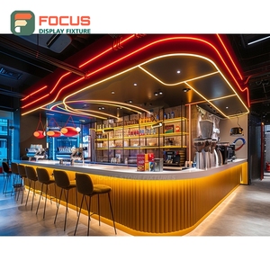 Vitrine à café haute capacité avec finition en bois stratifié, pour produits de marque - Product Image 6