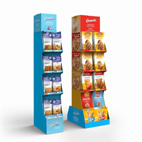 Papier de présentoir en carton haut pliable personnalisé pour vitrine pour sac de nourriture pour chien emballage de collations pour vitrine et présentoirs