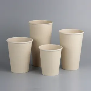 Bio-degradable Disposable Bamboo Fiber Pulp PLA Coating Coffee Cardboard Paper Cups