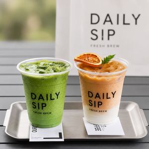 แก้วพลาสติก PET ใสพิมพ์ลายแบบพรีเมียมสำหรับมัทฉะ ลาเต้ กาแฟเย็น น้ำผลไม้ ชา เครื่องดื่มคาเฟ่ บรรจุภัณฑ์แบบนำกลับบ้าน ผู้จัดจำหน่าย - Product Image 2