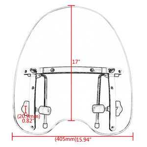 <span class=keywords><strong>Pare</strong></span>-<span class=keywords><strong>brise</strong></span> universel en ABS pour moto avec accessoires pour Suzuki Yamaha Kawasaki Cruisers, déflecteur de vent haute résistance transparent - Product Image 5