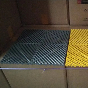 Pp vuông lưới nhà để xe gạch lát sàn 400*400*18 Polymer lồng vào nhau nhà để xe/hội thảo gạch lát sàn nhà để xe thảm sàn tap & GO - Product Image 1