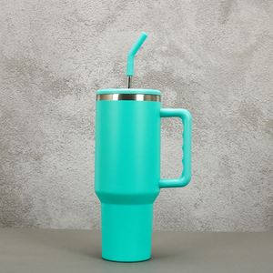 <b>40oz</b> Car Travel H3.0 <b>Handle</b> <b>Tumbler</b> Vacuum Mug Lid Straw Non-Slip Base OEM ODM Custom Design - Product Image 1