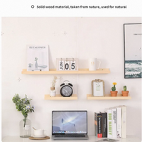 Ensemble d'étagères murales flottantes en bois, disponibles en plusieurs tailles, pour salon, chambre et bureau