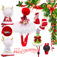 Zoyi Pet Nouveau Chapeau de Noël Festif pour Animaux de Compagnie, Réglable, en Dentelle, avec Bois de Cerf et Clochettes, Costume de Fête pour Chats et Chiens