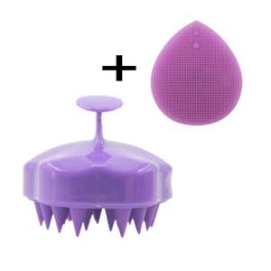 2024 Venta caliente forma de calabaza cabeza negra masaje de cuero cabelludo cepillo de champú de silicona para mujeres - Product Image 4