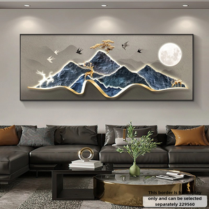 Arte de pared de lujo colgante sala de estar Hotel cristal porcelana pintura decorativa paisaje pintura decoración del hogar - Product Image 1