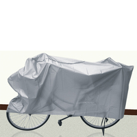 Housse de protection pour vélo GREEN TREE en PE robuste, gris argenté/noir, résistante aux intempéries, protection UV, pour voyage, extérieur, garage, stockage