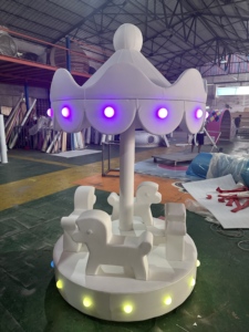 Nuevo Carrusel Eléctrico Temático de Juego Suave con Sillas Giratorias para Niños, Diseño de Palmera, para Parques de Diversiones Interiores - Product Image 2