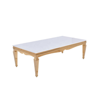 Table en acier inoxydable pour cérémonie, décoration d'événements royaux, Table en forme de lune MDF
