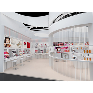 Jjh nhà máy ban đầu tùy chỉnh màn hình kim loại mỹ phẩm là viết tắt của kệ siêu thị trắng và khu vực trưng bày cửa hàng tạp hóa - Product Image 5