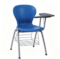 Chaise de formation moderne en polypropylène avec pieds en acier, ergonomique et durable pour usage commercial (vente en gros)