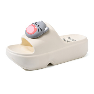 Sandales d'été pour femmes Guru en EVA, roses, à bout ouvert, semelle épaisse antidérapante, imprimé animal mignon, pour l'extérieur - Product Image 5
