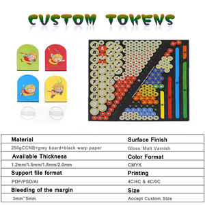 OEM in ấn tùy chỉnh Bảng giấy trò chơi thu nhỏ xúc xắc chơi thẻ cho Bảng di động trò chơi mẫu miễn phí nhiều xử lý bề mặt - Product Image 4