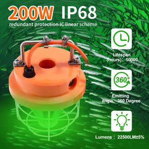 Lampada Subacquea Impermeabile 200W per <span class=keywords><strong>Pesca</strong></span>, Luce LED Verde IP68 per Attrazione e Cattura di Salmone, Grande - Product Image 6