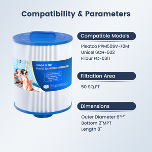 YUNDAスパフィルターPleatco PPM50SV-F2Mユニセル6CH-502フィルバーFC-0311フィルタープール用 - Product Image 2