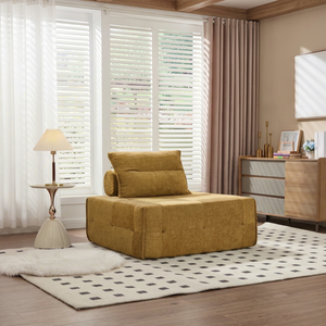 Shrink Vacuum Packed <b>Inflatable</b> Frameless Cube Lounge One Seat Thick Suede Eco-Friendly Modular Settee Square Floor <b>Sofa</b> - Product Image 1