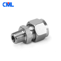 Raccord de tuyauterie usiné CNC en acier inoxydable, filetage mâle NPT, diamètre extérieur 1/8'' à 1/2'' (4mm à 14mm)