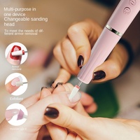 Ponceuse à Ongles Portable Rechargeable Professionnelle Longue Durée, Outil de Manucure 5 Vitesses, 18 000 tr/min, Polisseuse à Ongles pour