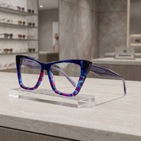 Montures de lunettes optiques œil de chat en acétate, montures de lunettes de vue à monture complète, lunettes de prescription en acétate pour femmes, usage quotidien