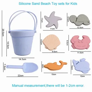 Avec la certification CE CPC Seau de <span class=keywords><strong>sable</strong></span> en <span class=keywords><strong>silicone</strong></span> Jouets pour enfants Été Extérieur Ecologique Réutilisable Bébé Tan <span class=keywords><strong>Silicone</strong></span> Jouets de plage - Product Image 2
