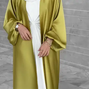 Wholesale Supplier Open Abaya Inner Clothes Traditional Muslim Clothing Accessories Inner Slip Dress Abaya Inner Dress Satin