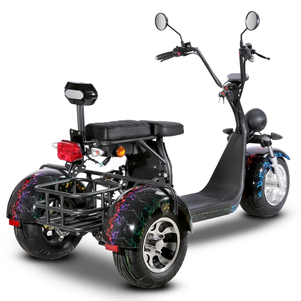 10 inch wide tire off-road electric scooter with storage basket electric bicycle adult electric motorcycle