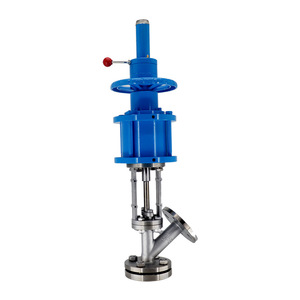 วาล์วปรับมุม WCB แบบมีหน้าแปลน ขนาด 1 นิ้ว ซีล PTFE สำหรับของเหลวอุณหภูมิสูง ช่องลมเข้าแบบ NPT - Product Image 5