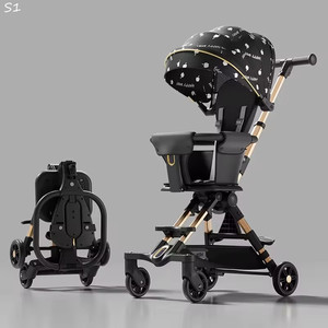 Hot Sale Two-way Push Baby Stroller with Canopy Aluminum Alloy Frame 2-in-1 <strong>Rocker</strong> Device for 0-3 Years Load Bearing 20kg - Product Image 3