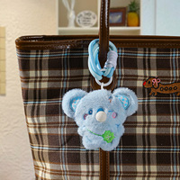 Porte-clés en peluche douce et mignonne en forme d'éléphant et de souris, avec fonction de soufflage de bulles, pendentif anti-stress pour sac et téléphone, breloque animale de dessin animé, vente en gros