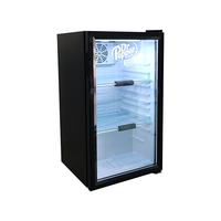Réfrigérateur compact MEISDA SC98 98L CE, refroidisseur de jus, refroidisseur à vin, refroidissement direct par compresseur, acier inoxydable, refroidisseur de boissons pour supermarché