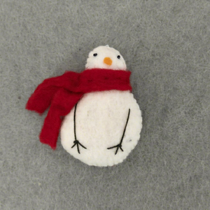 Lot de décorations de Noël en feutre en forme de poussin avec écharpe rouge, faites à la main, à suspendre, idéal pour les cadeaux et les fournitures de fêtes - Product Image 4