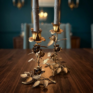 Floral <b>Candlestick</b> <b>Holder</b> for Home Decoration Durable Metal Design - Product Image 4