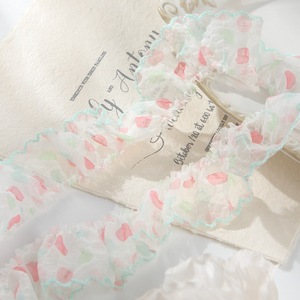 Nastro in Chiffon Colorato Eco-Friendly <span class=keywords><strong>con</strong></span> Bordo Ondulato per Fiocchi Fai-da-te, Decorazioni Floreali e Accessori <span class=keywords><strong>con</strong></span> Bordo Arricciato - Product Image 5