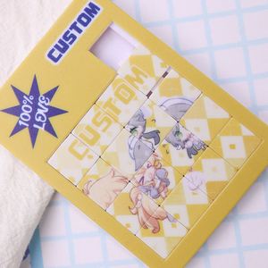 Porte-clés puzzle Klotski avec logo personnalisé, jeu Klotski, jeu de société Huarongroad, jeu de mathématiques, mini porte-clés, jouet éducatif pour enfants - Product Image 3