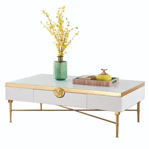 Светильник, роскошный чайный столик в стиле рок, маленькая квартира, гостиная, мраморный журнальный столик, прямоугольный, простой, современный стол с выдвижным ящиком