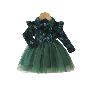 green emerald velvet dress Amazon.com: Newborn Baby Girl Fall Winter Outfit Set Plaid Romper Dress  Ruffles Long Sleeve Clothes Jumpsuit with Bow Headband (Beige #2, 0-3  Months): Clothing, Shoes & Jewelry