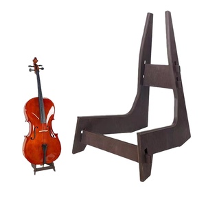 Solid Wood A-Frame Floor <strong>Stand</strong> <strong>for</strong> <strong>Cello</strong> Guitar Vertical Display Padded Cradle Anti-Slip Musical Instrument Accessory - Product Image 3