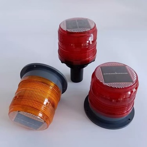 Auto On/Off Solar Powered LED Strobe Beacon <b>Light</b> for Road <b>Work</b> Safety - Product Image 3