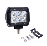 Barre lumineuse LED mini 18W IP67 4 pouces à faisceau spot et large pour tout-terrain, lumière de travail pour camions 6500K 6000K 12V 24V pour VTT, UTV et camions
