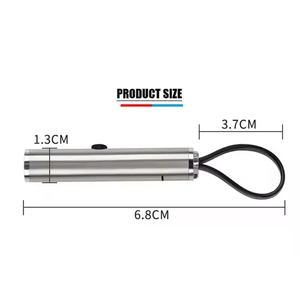 Pocket Stainless Steel 395nm <strong>UV</strong> <strong>Flashlight</strong> Mini Portable Black Light Ultraviolet Keychain Light for Money Detection - Product Image 5