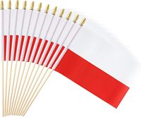 Expédition rapide, drapeau polonais miniature personnalisé, petit drapeau en bois à tenir à la main, double face, pour les défilés sportifs, les fêtes, les festivals, décorations, nouveauté